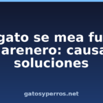 Mi gato se mea fuera del arenero: causas y soluciones